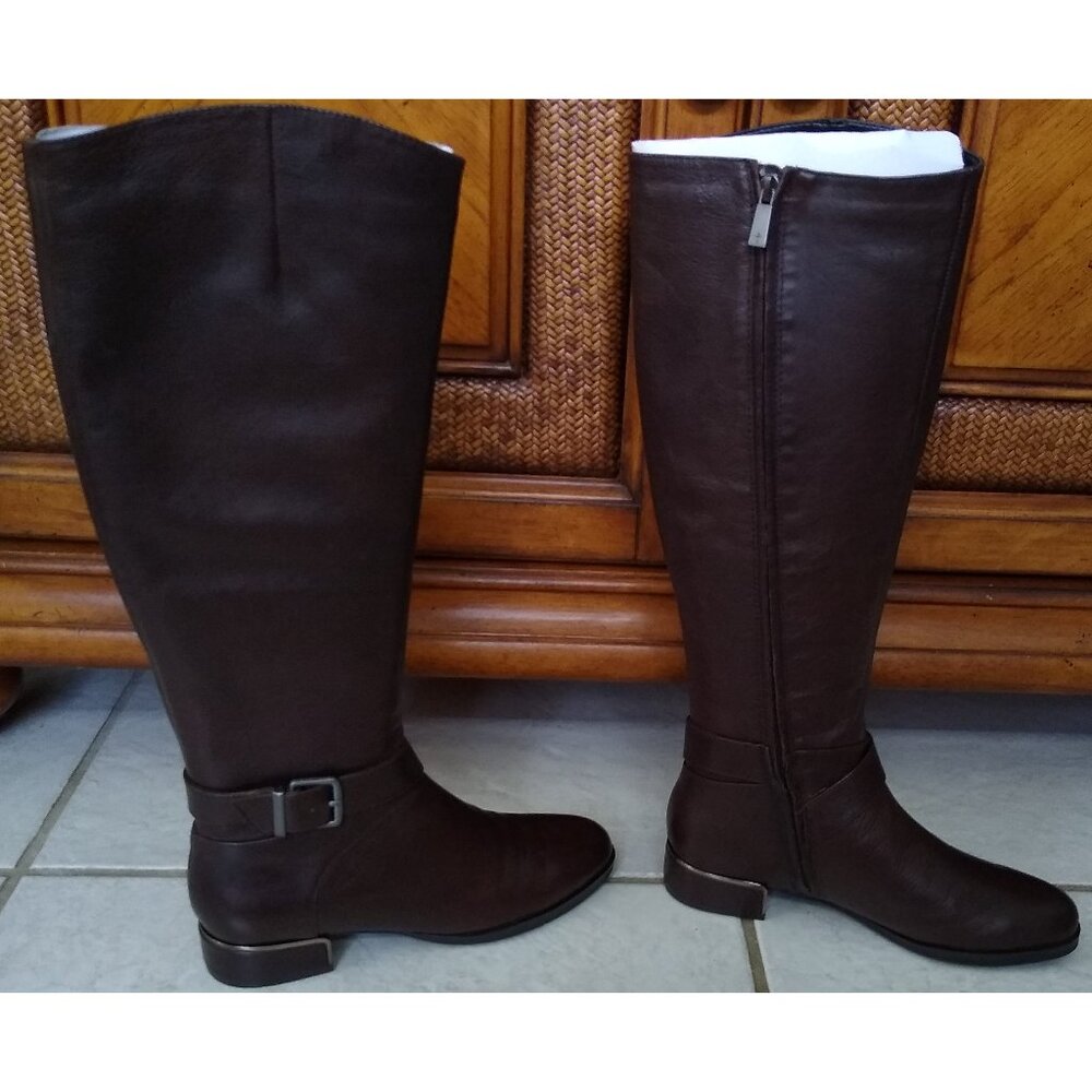 Kenneth Cole New York Women's Branden Buckle Boot Size 7 Brown Boots Leather